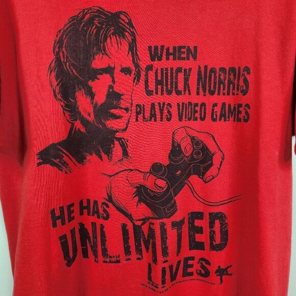 Alstyle Chuck Norris 2008 Short Sleeve Frontside Graphic Tee Medium - Picture 2 of 5